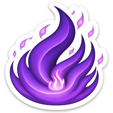 Wicked purple flames sticker