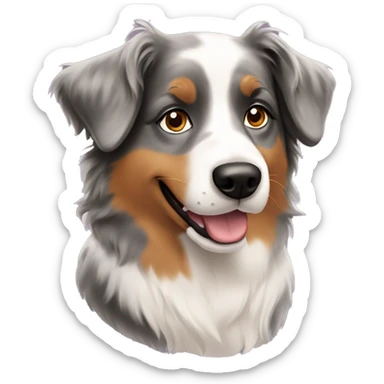 Australian Shepherd girl dog  sticker