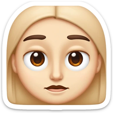 Squinty eyes face sticker