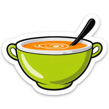 mini soup bowl sticker