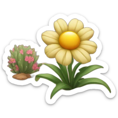 Flower and desert sticker