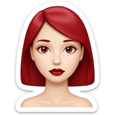 dark red kiss sticker