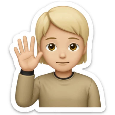 Simple old-style android emoji, but with a awkward emoji, mixed with a 👉👈 on the outside of the emoji. sticker
