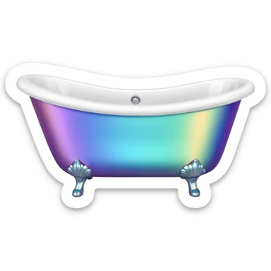 Iridescent bathtub sticker
