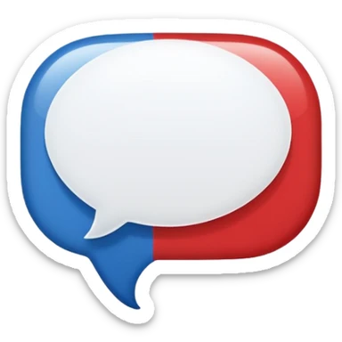 speech bubble with French flag colors sticker