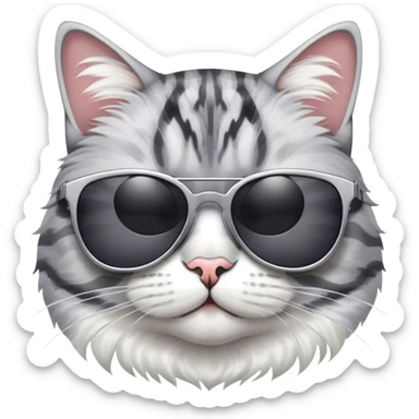 Cat with sunglasses sticker