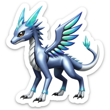 Meloetta-Sergal-Dialga-Palkia-hybrid-fusion-Fakémon-creature, full body sticker