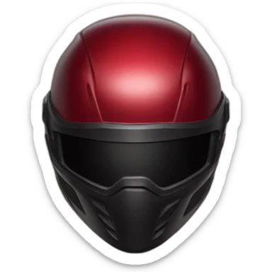 deep red motorcyle helmet sticker