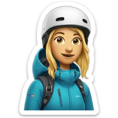 Snowboarder girl sticker
