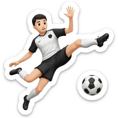 soccer ball passed between defender's legs sticker