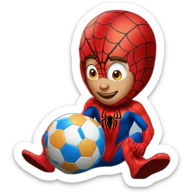 Spiderman play fifa sticker