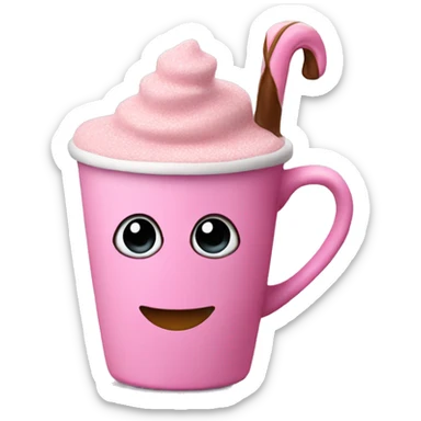 Pink hot chocolate  sticker