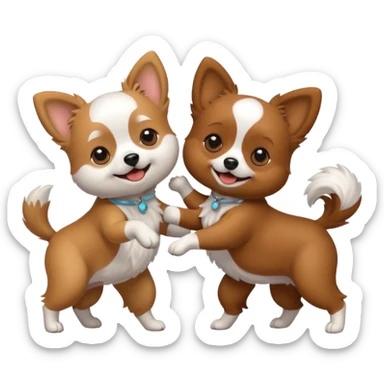 2 perritos bailando sticker