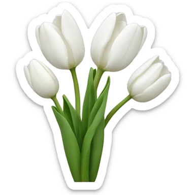 White tulips  sticker
