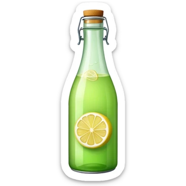 Lemonade green juice bottle sticker