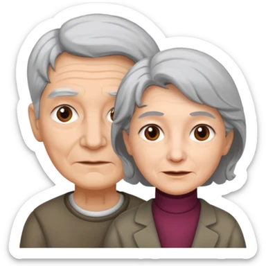 lo mismo que estas haciendo solo coloca alado de la abuela un hombre joven  sticker