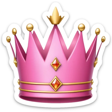Pink crown sticker