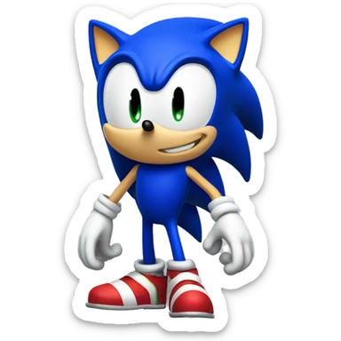 Sonic feliz sticker