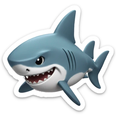 Shark in a sports headband plays sports  sticker