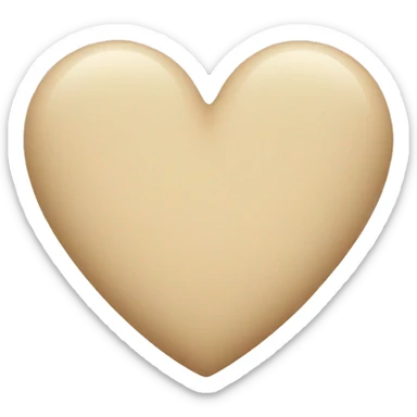 Beige heart  sticker