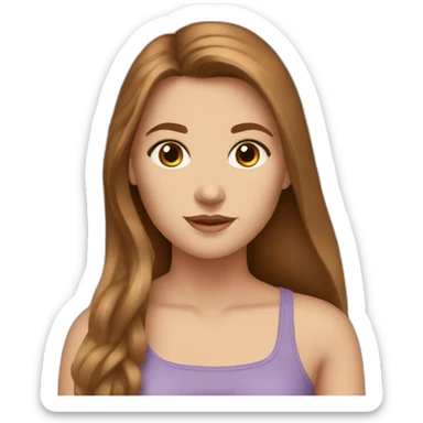 white-girl-with-long-brown-hair-wearing-crop-top sticker
