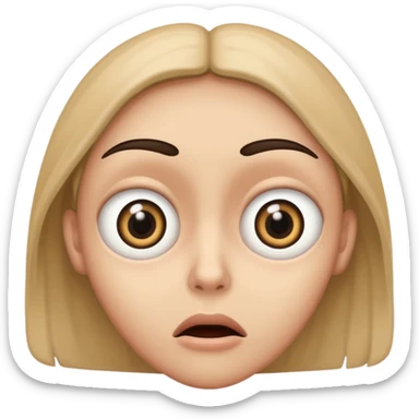 Wide eyes / Shadow to represent fear sticker