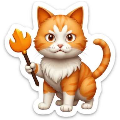 cat defeating death sticker