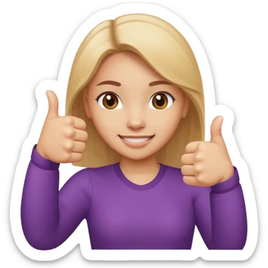 

a girl with a thumb ups and one with thumbs odwnv



 sticker