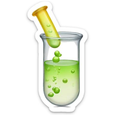 the unit is poured from a test tube sticker