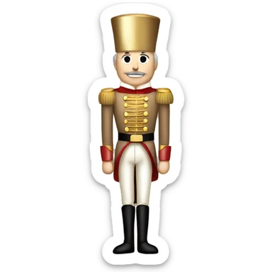 Beige nutcracker full body sticker