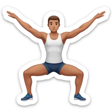 bodybuilder hamstring stretch sticker