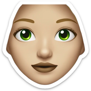 blondy hair girl with green eyes and septum nose in black tshirt sticker