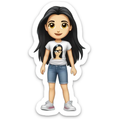 demi moore cartoon wearing tee sticker