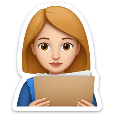 A woman holding paper for her Mexican husband  sticker