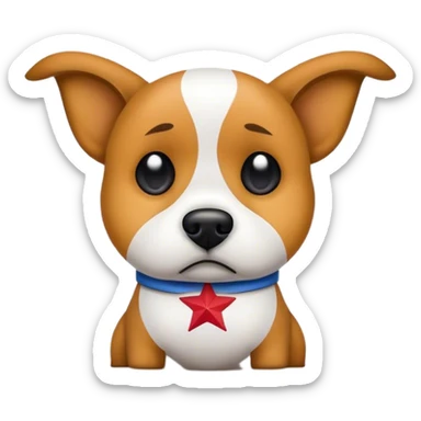 Sad dog with the logo of the state of Texas sticker