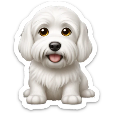 A white malteser  sticker