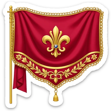 Bandera Aspa de borgoña del imperio e sticker