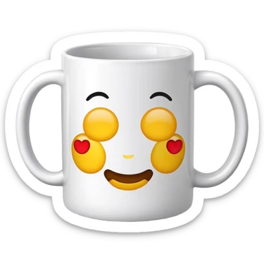 Emoji mugging sticker