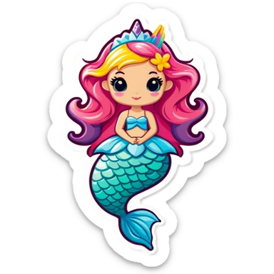 Mermaid unicorn princess fairy  sticker