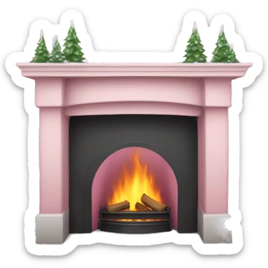 Winter Pink FirePlace sticker