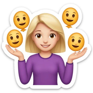 girl holding a six in one hand and a seven in the other hand sticker