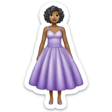 Lavender sparkly dress sticker