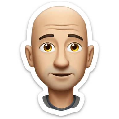 jeff bezos thinking hard sticker
