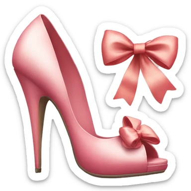 high heels with bow  sticker