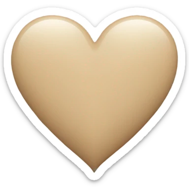 Beige heart sticker