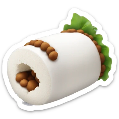 puttu a food which looks like a thick plain white cyinder sticker