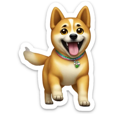 doge dog dancing samba sticker