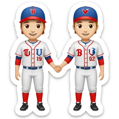 quiero dos equipos enemigos de baseball  sticker