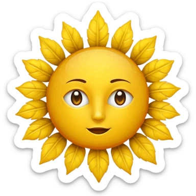 sol con cara pensativa sticker