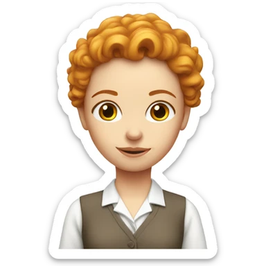 pretty angelic ginger teacher clean girl sticker